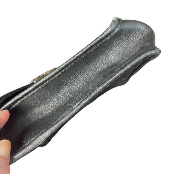 Brighton Black Leather Crossbody Bag with Silver Heart Charm & Silver Accents - Picture 8 of 11